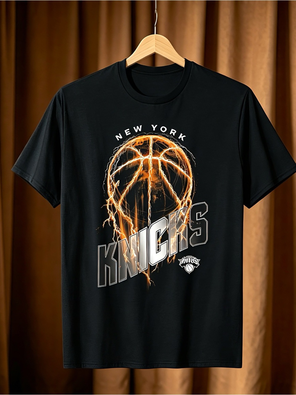 New York Knicks Lightning Bolt Basketball Logo Unisex T-Shirt